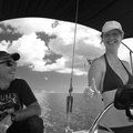 Manuel und Skipper Nadine vor Lanzarote