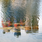 Spiegelung am Hafen in MA