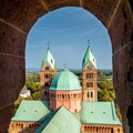 Dom zu Speyer: Blick vom Südwestturm auf das Langhaus