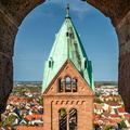 Dom zu Speyer: Blick vom Südwestturm auf den Nordwestturm