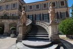 Außentreppe, der Zugang für d Markgräfin zum Schloß_(24_Rastatt)